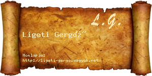 Ligeti Gergő névjegykártya