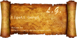 Ligeti Gergő névjegykártya
